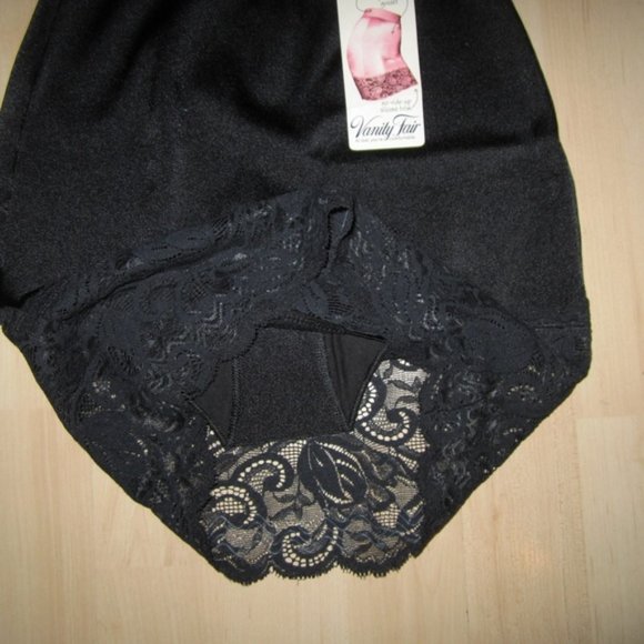 Vtg Vanity Fair Black Skinny Slip - Picture 3 of 4